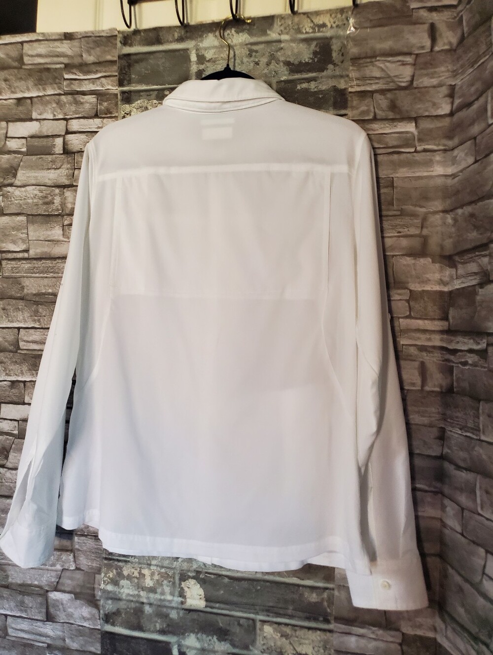 Columbia PFG Omni-shade Sun Protection White Shirt With Pockets Hiking Camping - Picture 7 of 14